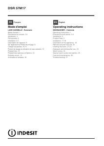 Mode d’emploi Indesit DSR 57M17 NX Lave-vaisselle