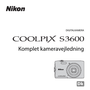 Brugsanvisning Nikon Coolpix S3600 Digitalkamera