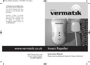 Manual Vermatik ACP21S Pest Repeller
