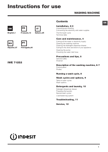 Manuale Indesit IWE 71252 C ECO EU.M Lavatrice