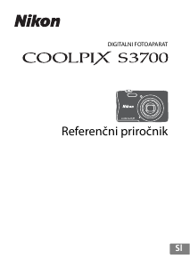 Priročnik Nikon Coolpix S3700 Digitalni fotoaparat
