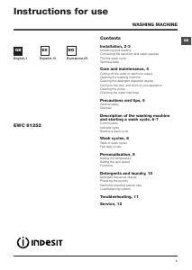 Manual de uso Indesit EWC 81252 W EU Lavadora