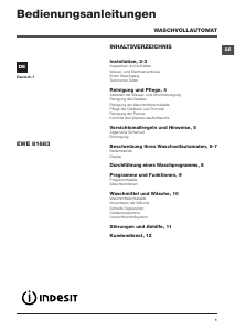 Bedienungsanleitung Indesit EWE 81683 W DE Waschmaschine