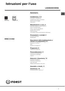 Manuale Indesit IWSC 61052 CECO IT.L Lavatrice