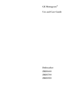 Handleiding Monogram ZBD5900D01SS Vaatwasser