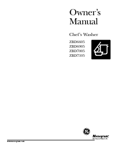 Manual Monogram ZBD6905G02SS Dishwasher