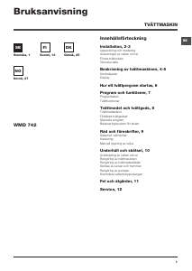 Bruksanvisning Hotpoint WMD 742 Tvättmaskin