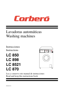 Manual de uso Corberó LC 870 Lavadora