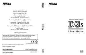 Kullanım kılavuzu Nikon D3S Dijital kamera