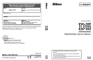 Käyttöohje Nikon D5 Digitaalikamera