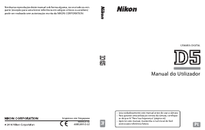 Manual Nikon D5 Câmara digital