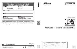 Manual de uso Nikon D5 Cámara digital