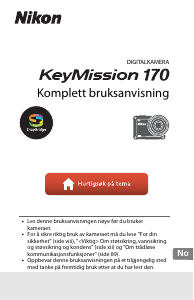 Bruksanvisning Nikon KeyMission 170 Actionkamera