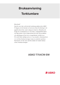 Bruksanvisning Asko T754CW-SW Torktumlare