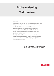 Bruksanvisning Asko T754HPW-SW Torktumlare