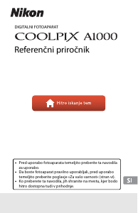 Priročnik Nikon Coolpix A1000 Digitalni fotoaparat