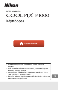 Käyttöohje Nikon Coolpix P1000 Digitaalikamera