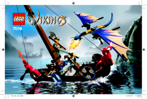 Manual Lego set 7016 Vikings Boat against the wyvern dragon
