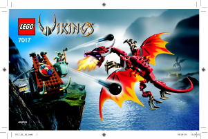 Manual Lego set 7017 Vikings Catapult versus the Nidhogg dragon