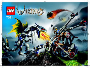 Manual Lego set 7021 Vikings Double catapult versus the armored Ofnir dragon