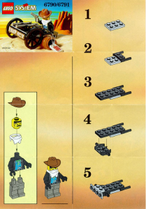 Manual de uso Lego set 6790 Western Bandido com arma