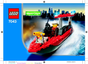 Bruksanvisning Lego set 7043 World City Brandbåt