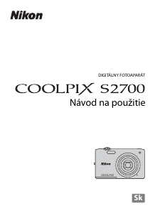 Návod Nikon Coolpix S2700 Digitálna kamera