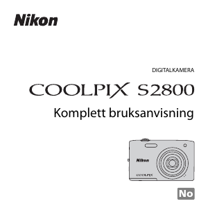 Bruksanvisning Nikon Coolpix S2800 Digitalkamera