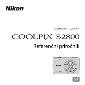 Priročnik Nikon Coolpix S2800 Digitalni fotoaparat
