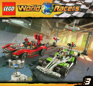 Manual de uso Lego set 8898 World Racers Carrera estragos