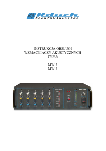 Instrukcja Rduch MW-3 Wzmacniacz