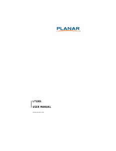 Manual Planar LT1201 LCD Monitor
