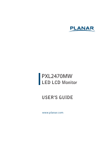 Manual Planar PXL2470MW LCD Monitor