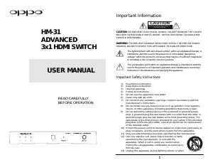 Handleiding Oppo HM-31 HDMI Switch