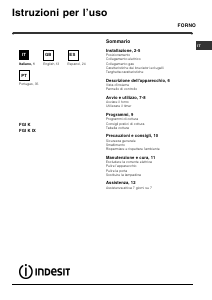 Handleiding Indesit FGI K IX Oven