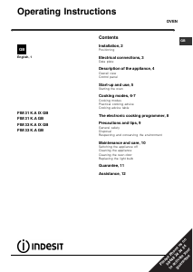 Handleiding Indesit FIM 31 K.A IX GB Oven