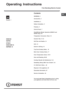 Manual Indesit KDP60C S Range