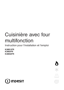 Mode d’emploi Indesit K3M51(W)/FR Cuisinière