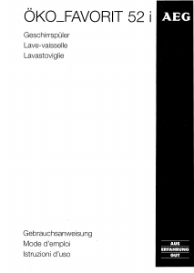 Manuale AEG FAV52IM Lavastoviglie