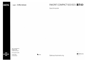 Bedienungsanleitung AEG FAV625I-D Geschirrspüler