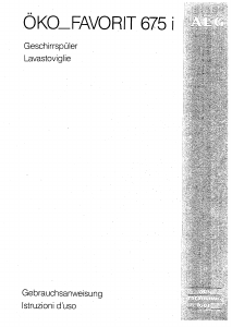 Bedienungsanleitung AEG FAV675I-D Geschirrspüler