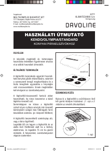 Használati útmutató Davoline Kendo Páraelszívó