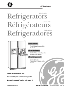 Mode d’emploi GE TPX24PRBBWW Réfrigérateur combiné