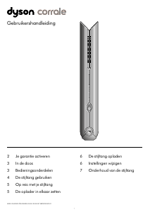 Handleiding Dyson HS00 Corrale Stijltang