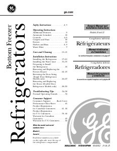 Manual de uso GE GBS22KBSCWW Frigorífico combinado