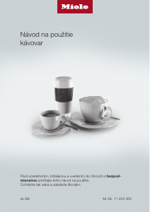 Návod Miele CM 7750 CoffeeSelect Kávovar