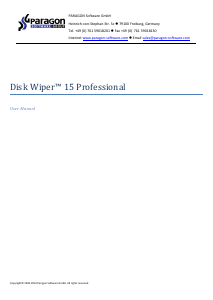Handleiding Paragon Disk Wiper 15 Professional