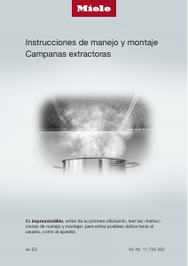 Manual de uso Miele DA 6498 W Pure Grey Campana extractora