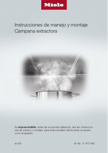 Manual de uso Miele DA 6708 D Aura Ed. 6000 Campana extractora