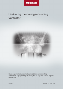 Bruksanvisning Miele DA 9091 W Screen Kjøkkenvifte